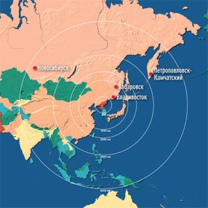 Радиус действия северокорейских ракетных установок