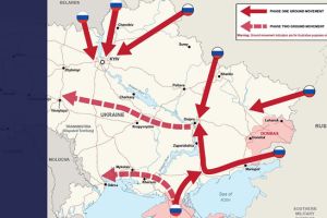 Минобороны Великобритании опубликовало «карту вторжения» РФ в Украину